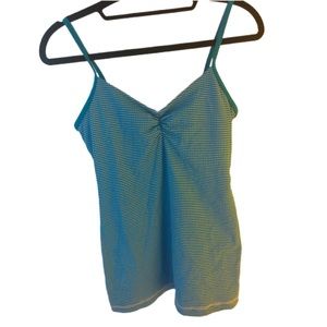 Lululemon Blue Checkered Tank Top